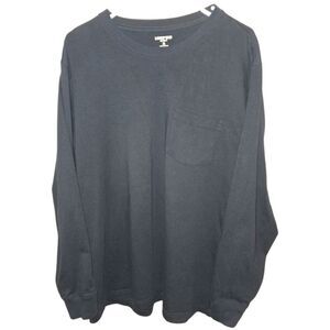 Lands' End Men's Super-T Long Sleeve T-Shirt with Pocket XL